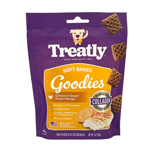 Treatly Soft Baked Goodies Dog Treats Chicken & Sweet Potato, 1ea 5oz. Online now