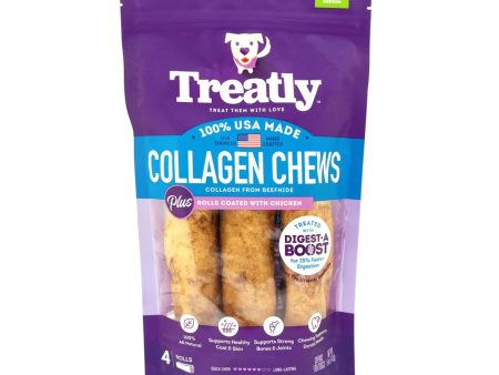 Treatly Collagen Chew Rolls Dog Treats Chicken, 1ea MD, 4 pk Online