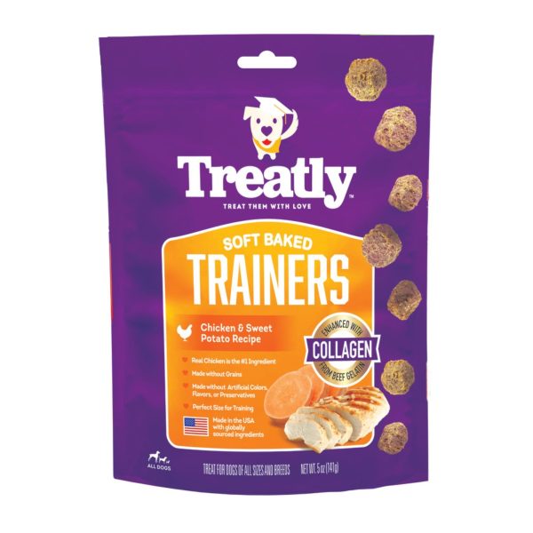 Treatly Soft Baked Trainers Dog Treats Chicken & Sweet Potato, 1ea 5oz. Online