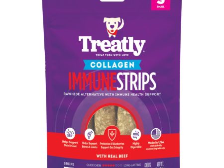 Treatly Collagen Immune Strips Dog Chews Beef, 1ea 5oz. Online