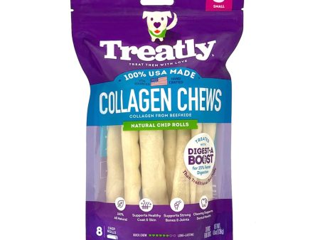 Treatly Collagen Chew Rolls Dog Treats Natural, 1ea SM, 8 pk Online now