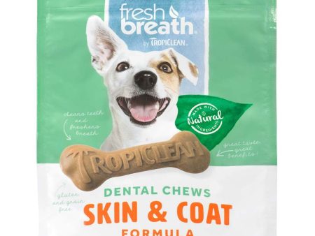 TropiClean Fresh Breath Skin & Coat Dental Chews for Dogs 1ea 11 oz, 10 ct, Regular Cheap