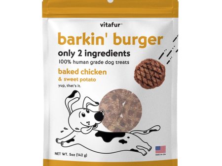 Vitafur Barkin Burger Dog 5oz. Baked Chicken Sweet Potato Cheap