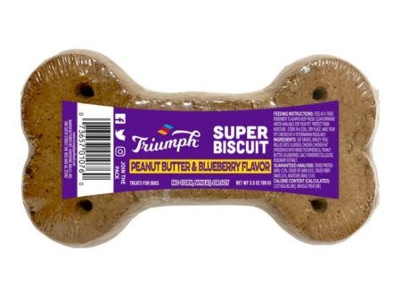 Triumph Super Single Biscuit Peanut Butter Blueberry 3.5oz. (Case of 15) For Sale