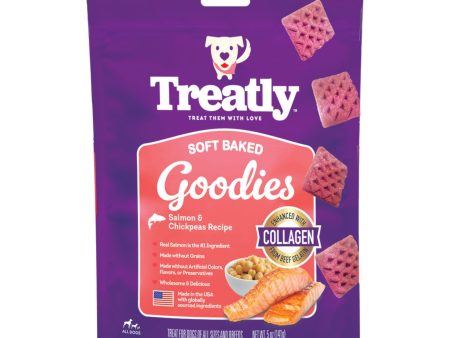 Treatly Soft Baked Goodies Dog Treats Salmon & Chickpeas, 1ea 5oz. For Cheap