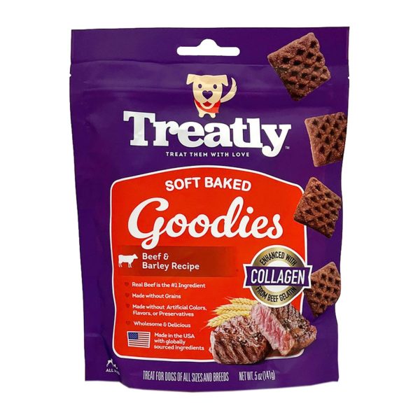 Treatly Soft Baked Goodies Dog Treats Beef & Barley, 1ea 5oz. Online Hot Sale