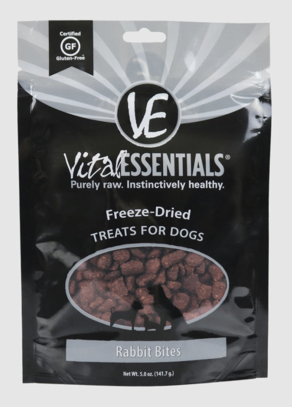 Vital Essentials Dog Freeze-Dried Treat Rabbit Bites 5oz. Fashion