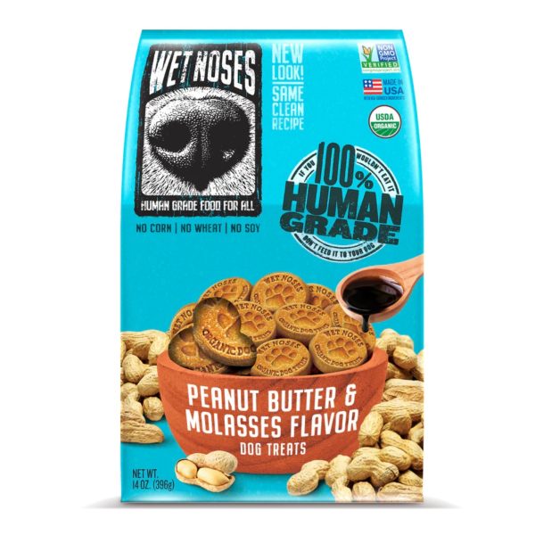 Wet Noses Dog Peanut Butter & Molasses 14oz. Hot on Sale