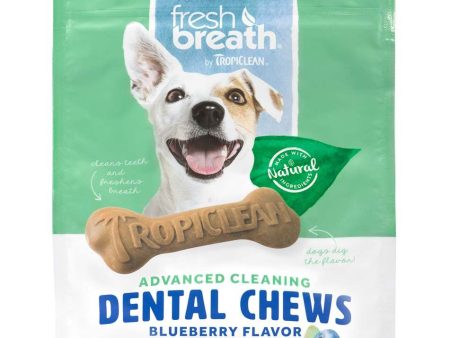 TropiClean Fresh Breath Advanced Cleaning Dental Chews for Dogs Blueberry 1ea 11 oz, 20 ct, SMall Online