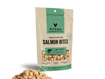 Vital Essentials Dog Freeze-Dried Treat Bites Salmon 2.5oz. For Cheap