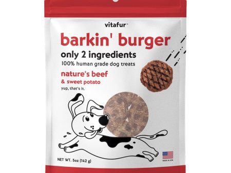 Vitafur Barkin Burger Dog 5oz. Nature s Beef Sweet Potato Hot on Sale