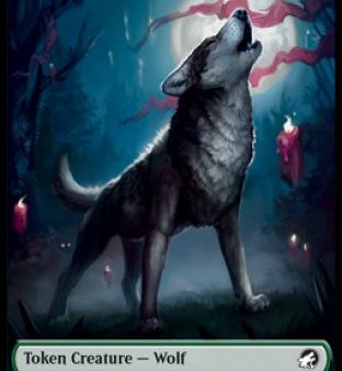 Wolf    Beast (008) Double-Sided Token [Innistrad: Midnight Hunt Tokens] For Discount