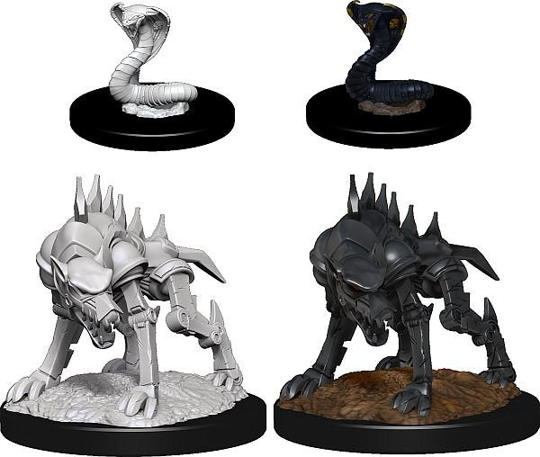 Iron Cobra & Iron Defender Dungeons & Dragons Nolzur`s Marvelous Unpainted Miniatures For Cheap