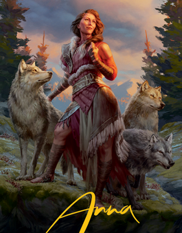 Arlinn, the Pack s Hope 1 Art Card (Gold-Stamped Signature) [Innistrad: Midnight Hunt Art Series] Online Sale