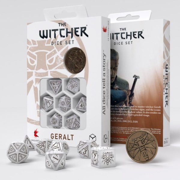 The Witcher Dice Set Geralt The White Wolf Online Sale