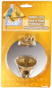 TOY FOR PARROT MIRROR ROUND+BELL XL on Sale